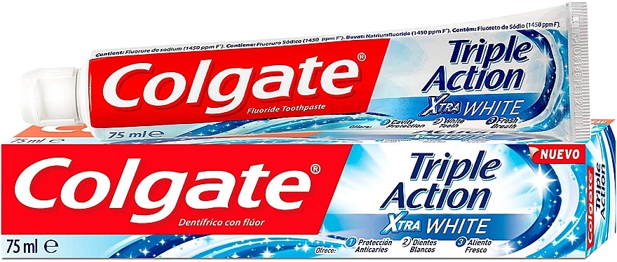 Відбілювальна зубна паста - Colgate Triple Action Xtra White — фото N1