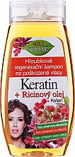 Шампунь для глибокої регенерації пошкодженого волосся - Bione Cosmetics Keratin + Castor Oil — фото N5