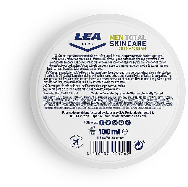 Крем для мужчин 3в1 - Lea Men Total Skin Care Cream — фото N2