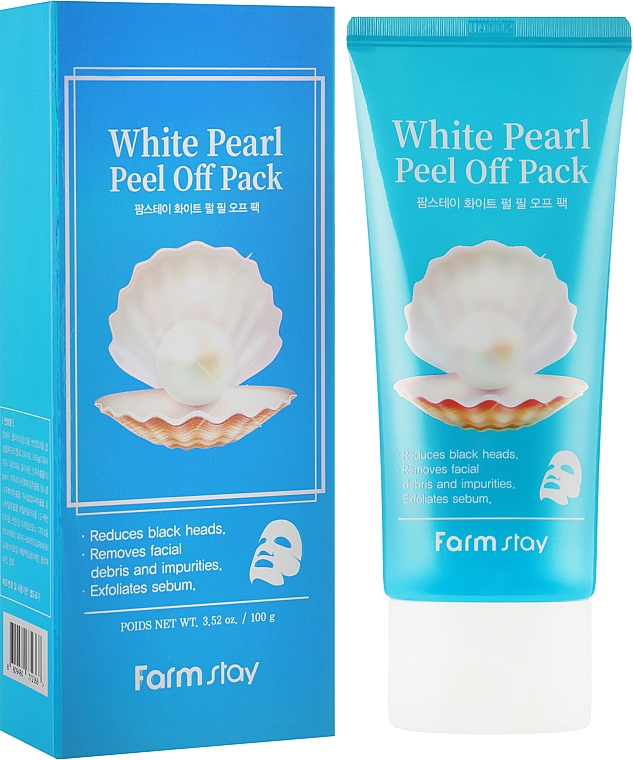 Очищаувальна маска-плівка з перлами - FarmStay White Pearl Peel Off Pack — фото N1