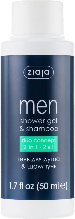 Шампунь-гель для мужчин - Ziaja Men Duo Concept Shower Gel & Shampoo 2in1 (мини)