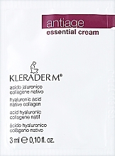 Парфумерія, косметика Крем ефірний з колагеном і гіалуроновою кислотою для обличчя - Kleraderm Antiage Essential Cream (пробник)