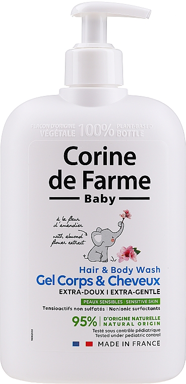 Гель для душу і волосся 2 в 1 - Corine de Farme Gel Extra-Doux