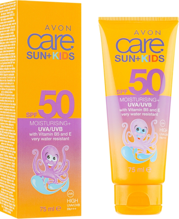 Солнцезащитный крем для детей - Avon Sun+ Kids Multivitamin Sun Cream SPF50 — фото N1