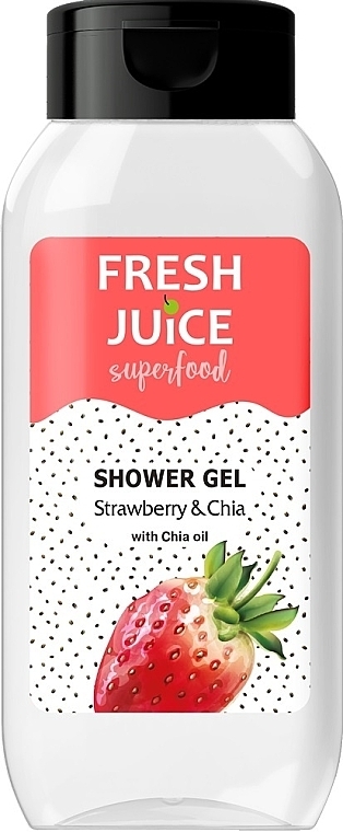 Гель для душу "Полуниця й чіа" - Fresh Juice Superfood Strawberry & Chia — фото N1