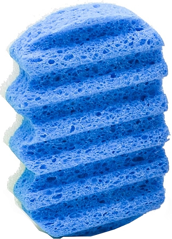 Целюлозна губка для тіла подвійної дії, синя - Martini Spa Cellulose Sponge With Exfoliating — фото N1