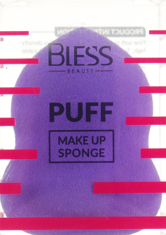 Спонж грушевидный, фиолетовый - Bless Beauty PUFF Make Up Sponge
