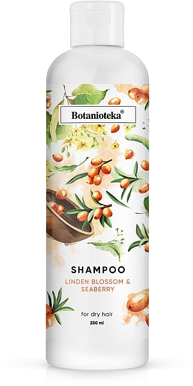 Шампунь для сухих волос "Облепиха и липовый цвет" - Botanioteka Shampoo For Dry Hair — фото N1