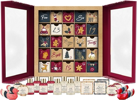 Набір "Адвент-календар", 24 продукти - Baylis & Harding The Fuzzy Duck Winter Wonderland Luxury 24 Days Of Beauty Advent Calendar Gift Set — фото N1