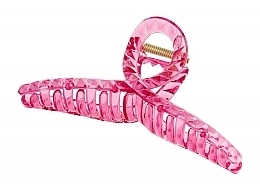 Парфумерія, косметика Заколка-краб для волосся, XL 10.5 см, рожева - Ecarla