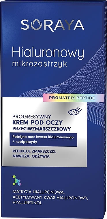 Крем для глаз против морщин - Soraya Hyaluronic Microinjection Pro Matrix Peptide Anti-Wrinkle Eye Cream  — фото N2