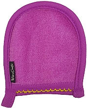 Бамбукова рукавичка для зняття макіяжу, темно-рожева - Deni Carte — фото N1