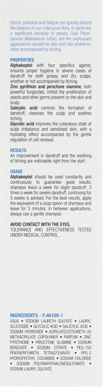 Шампунь против перхоти - Item Alphakeptol Shampooing for Hard Types of Dandruff — фото N3