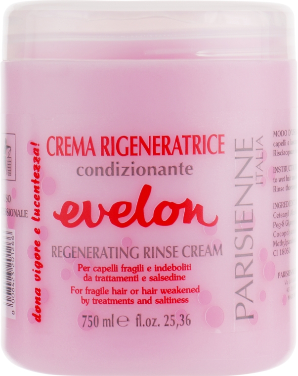 Маска восстанавливающая для волос "Розовая" - Parisienne Italia Evelon Regenerating Cream — фото N3