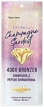 Лосьон для автозагара с шиммером, с увлажняющим и питательным эффектом - Tan Asz U Double Shot Champagne Stardust 400X Bronzer (пробник) — фото N1