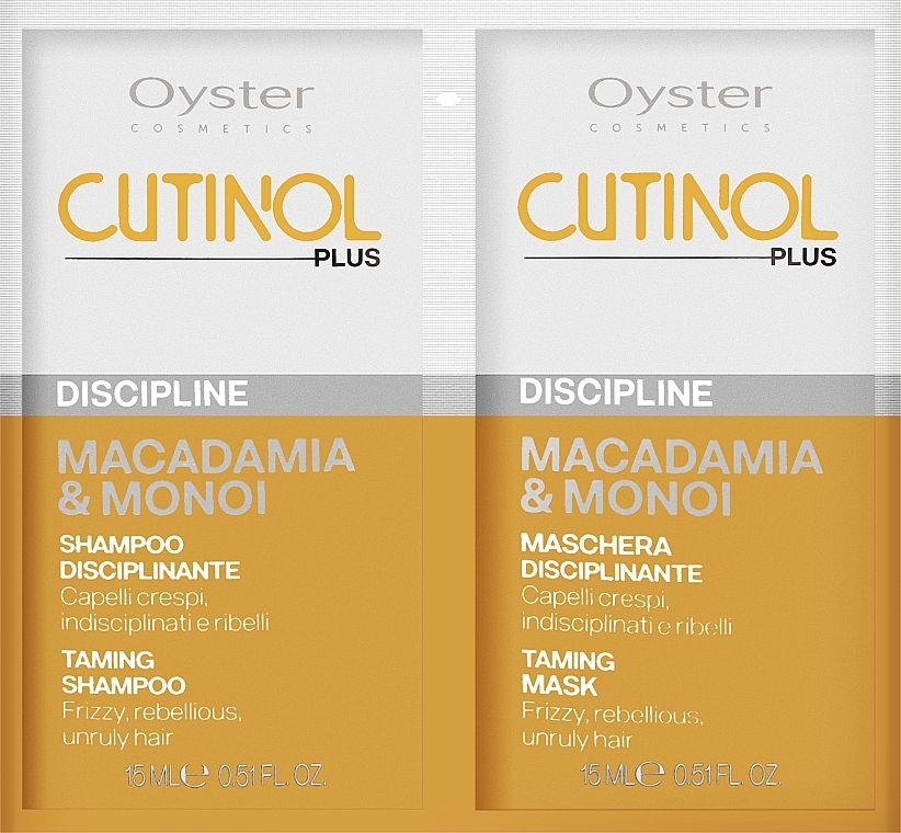 Набір пробників для волосся - Oyster Cosmetics Cutinol Plus Dascipline (mask/15ml + sh/15ml) — фото N1