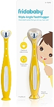 Парфумерія, косметика Зубна щітка для дітей, 3D з V-подібною головкою, жовта - Frida Baby Triple-Angle Toothhugger