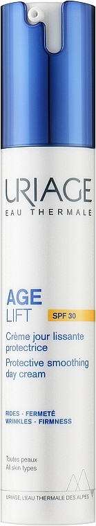Захисний розгладжувальний денний крем - Uriage Age Lift Protective Smoothing Day Cream SPF30