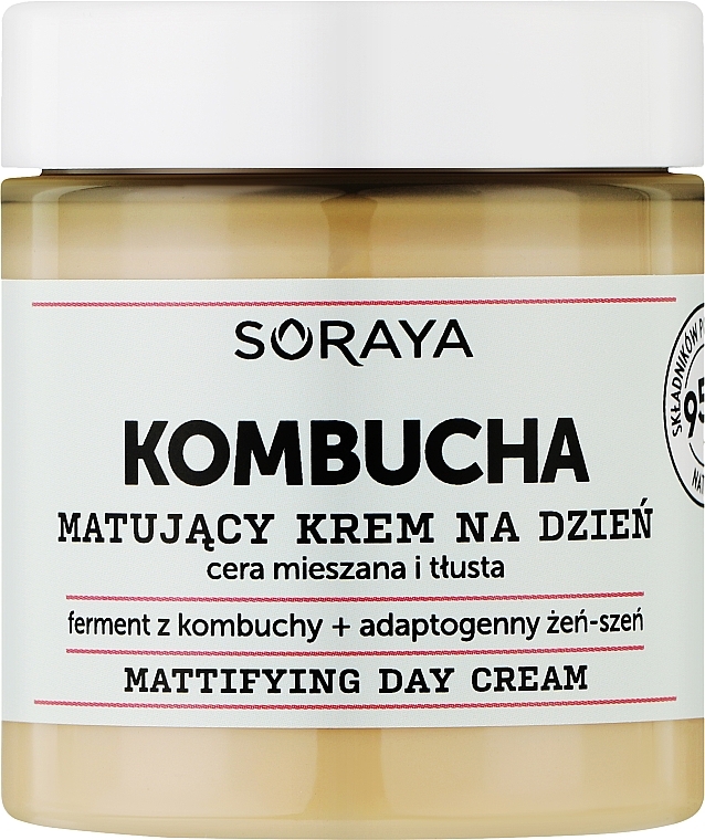 Матувальний денний крем для комбінованої та жирної шкіри - Soraya Kombucha Mattifying Day Cream