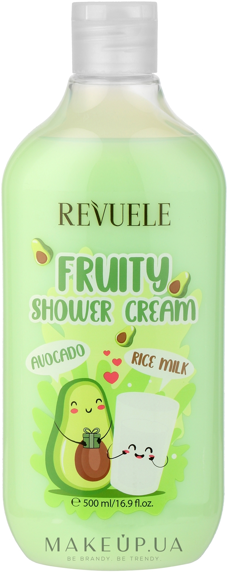 Крем для душа с авокадо и рисовым молоком - Revuele Fruity Shower Cream Avocado and Rice Milk — фото 500ml