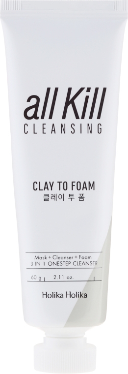 Маска-пінка з глиною для очищення обличчя - Holika Holika All Kill Cleansing Clay To Foam