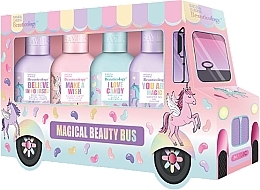 Парфумерія, косметика Набір - Baylis & Harding Beauticology Candy Beauty Bus Gift Set (b/wash/100ml + sh/cr/100ml + sh/gel/100ml + b/lot/100ml)