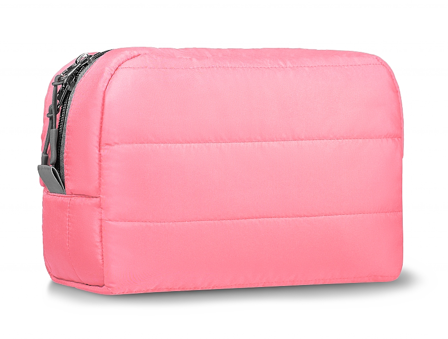 Косметичка стеганая, розовая "Classy" - MAKEUP Cosmetic Bag Pink — фото N1