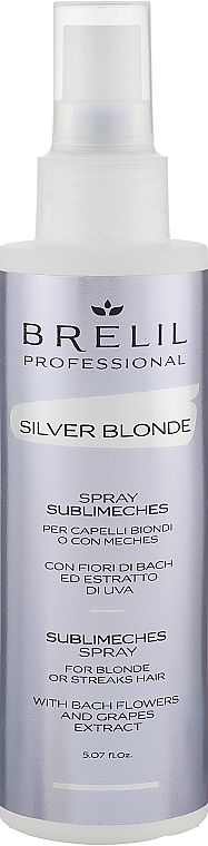 Спрей для усунення жовтизни - Brelil Silver Blonde Sublimeches Spray — фото N1