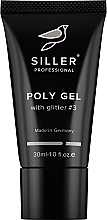 Полигель моделирующий с глиттером - Siller Poly Gel with Glitter — фото N1