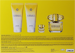 Versace Yellow Diamond - Набор (edt/90ml + edt/5ml + b/lot/100ml + sh/gel/100ml) — фото N7
