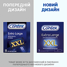 Презервативы латексные с силиконовой смазкой увеличенного размера, 3 шт - Contex Extra Large  — фото N5