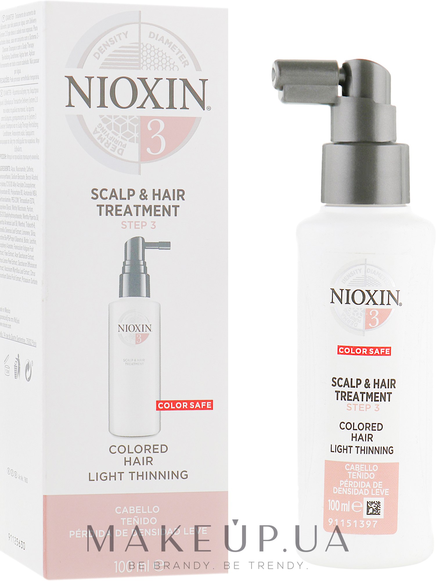 Живильна маска для шкіри голови і волосся - Nioxin Color Safe System 3 Scalp Treatment — фото 100ml