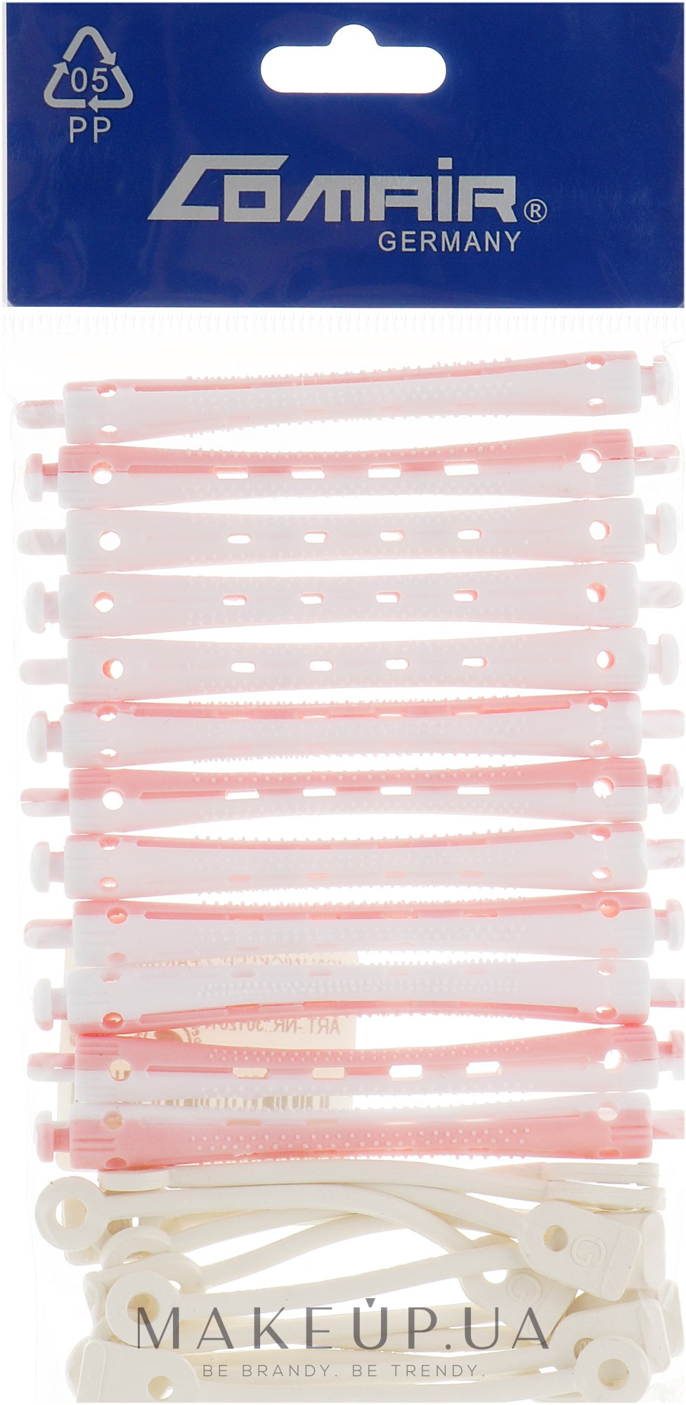 Бигуди для холодной завивки, бело-розовые, d7 - Comair — фото 12шт
