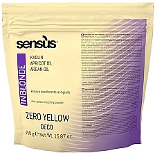 Духи, Парфюмерия, косметика Порошок для осветления волос с антижелтым эффектом - Sensus Inblonde Zero Yellow Deco
