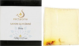 Мыло глицериновое с розой - Nectarome Soap With a Rose — фото N1