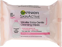 Парфумерія, косметика Міцелярні серветки для обличчя - Garnier Micellar Extra-Gentle Cleansing Wiper