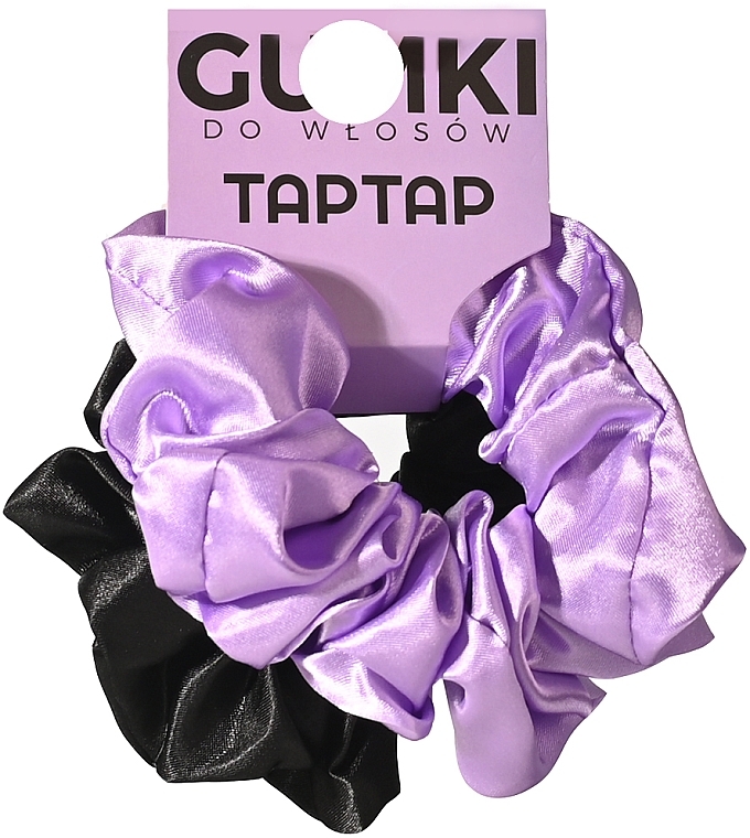 Резинки для волосся, чорні та фіолетові - Taptap — фото N1