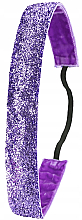Обруч-резинка для волос "Purple Glitter" - Ivybands — фото N1