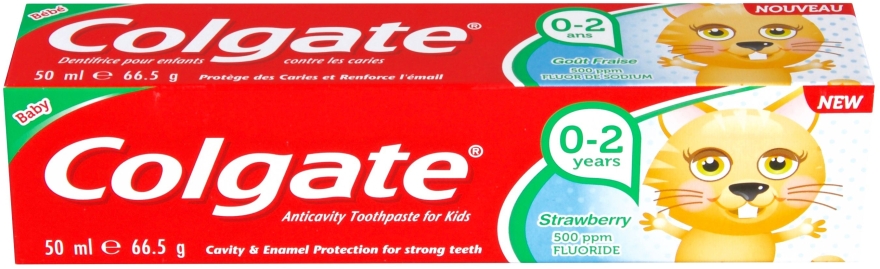 Зубная паста "Клубника" для детей 0-2 лет - Colgate Strawberry Kids Tooth Paste — фото N2