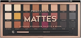 Парфумерія, косметика Палетка тіней для повік - Profusion Cosmetics Mattes Eye 24 Shade Eyeshadow Palette & Brush