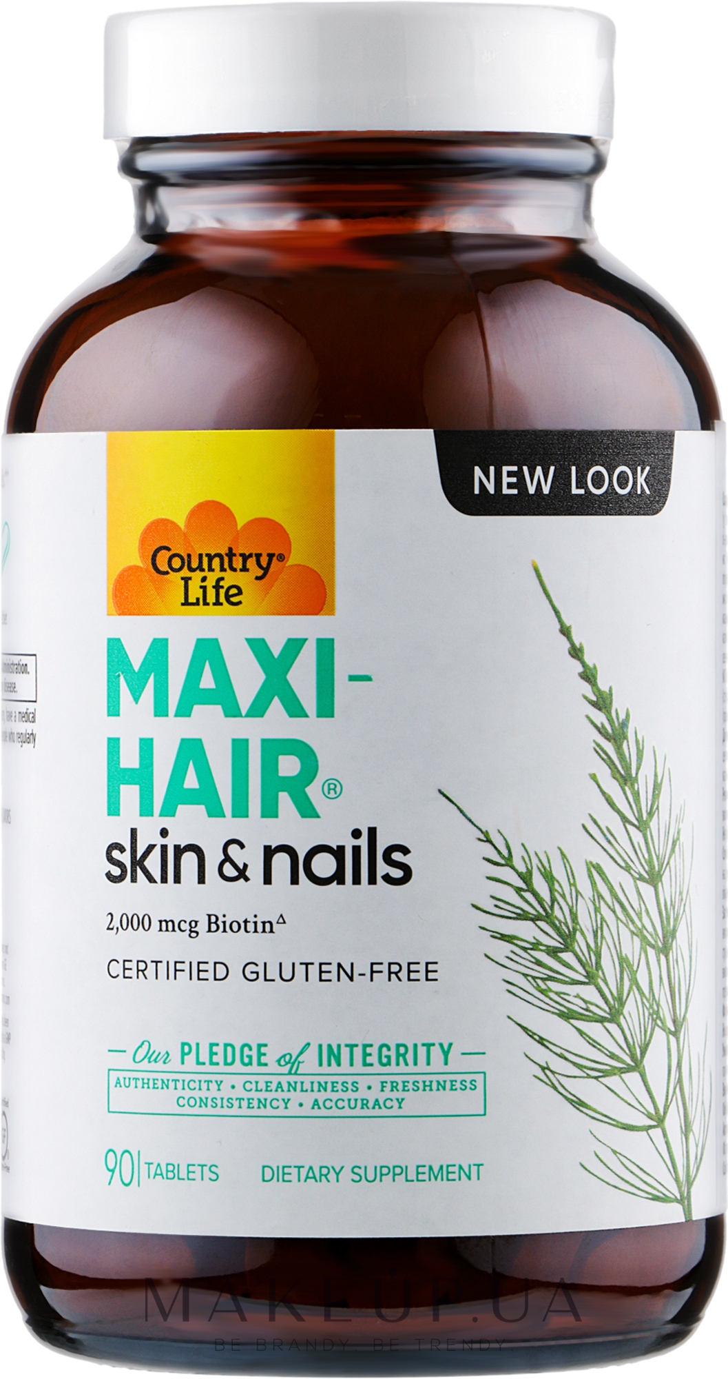 Вітаміни для волосся, шкіри та нігтів - Country Life Maxi-Hair — фото 90шт