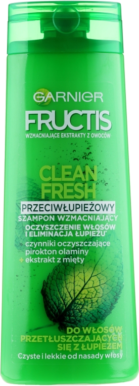 Шампунь для жирных волос против перхоти - Garnier Fructis Clean Fresh Shampoo — фото N2