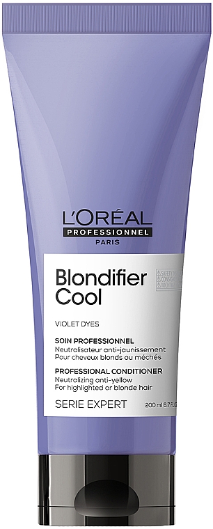 Професійний кондиціонер для нейтралізації небажаної жовтизни волосся, пофарбованого у відтінки блонд - L'Oreal Professionnel Serie Expert Blondifier Cool Conditioner