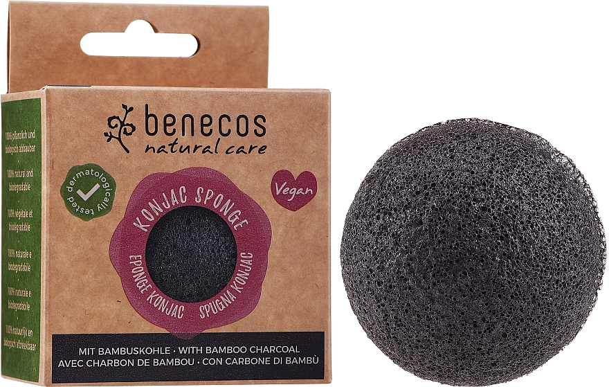 Спонж для умывания лица - Benecos Natural Konjac Sponge Bamboo — фото N2