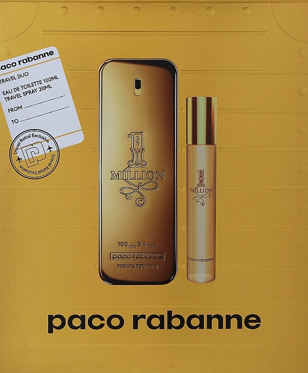 Paco Rabanne 1 Million - Набор (edt/100 ml + edt/20 ml) — фото N1