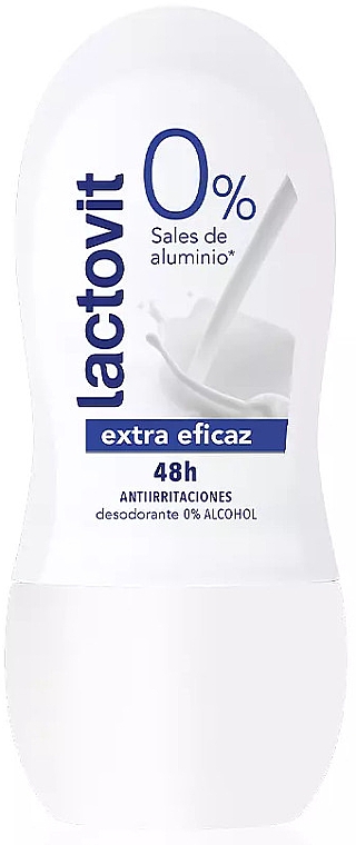 Кульковий дезодорант - Lactovit Original 0% Extra Effective 48H Deo Roll-On — фото N1