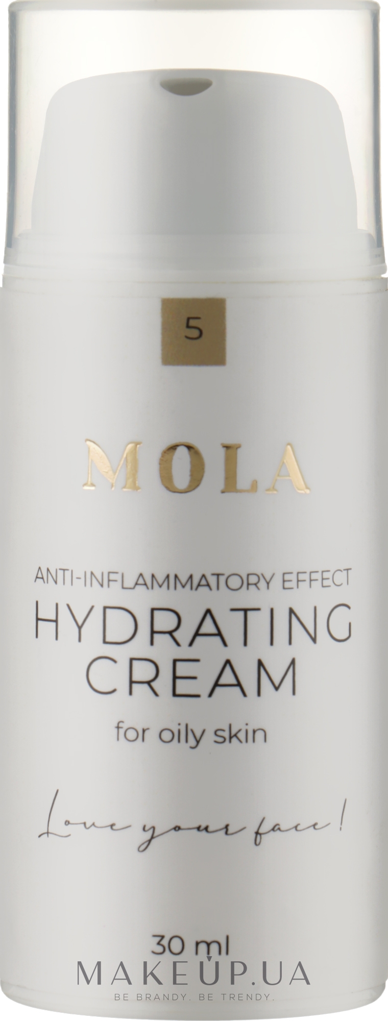 Зволожувальний крем для жирної й комбінованої шкіри обличчя - Mola Hydrating Cream For Oily Skin — фото 30ml