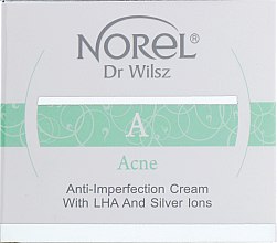 Крем ультралегкий с LHA кислотами и ионами серебра - Norel Acne Anti-imperfection cream with LHA and silver ions — фото N1