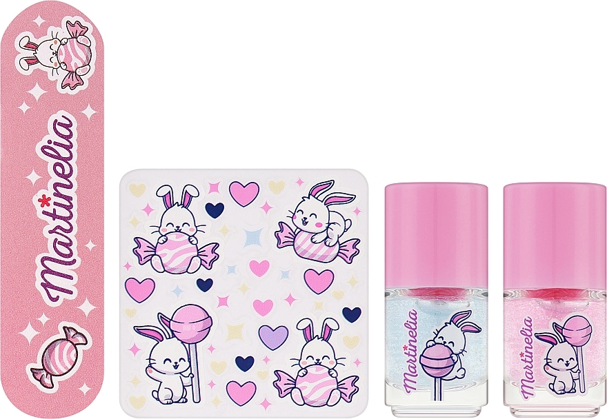 Набор для ногтей - Martinelia Yummy Nail Art Set (n/polish/2x3ml + n/file/1pcs + n/stickers) — фото N2