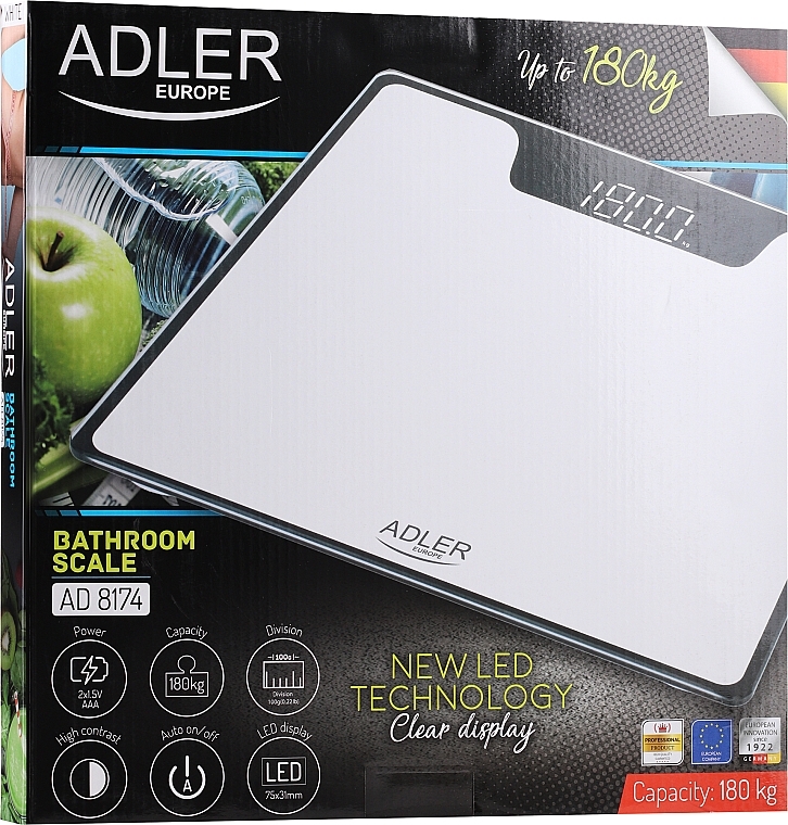 Весы напольные AD 8174w - Adler — фото N2